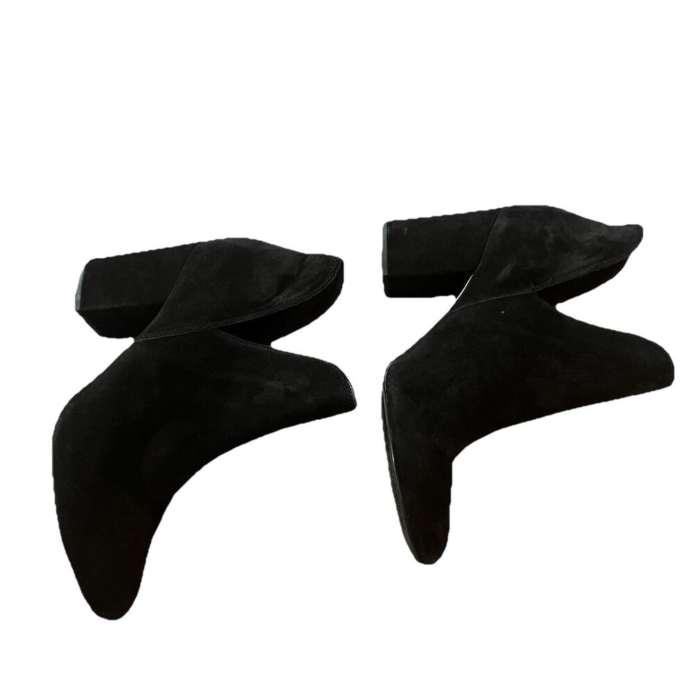 Michael Shannon Women’s Suede Ankle Boots 11 Leather Black